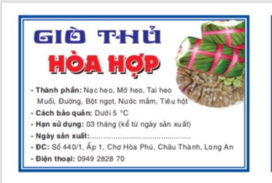 Chả lụa Hòa hợp.